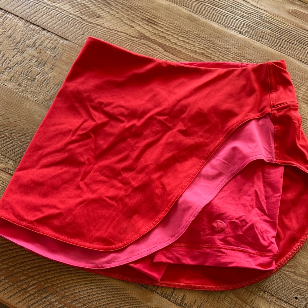 Red and Pink Athletic lululemon Skort